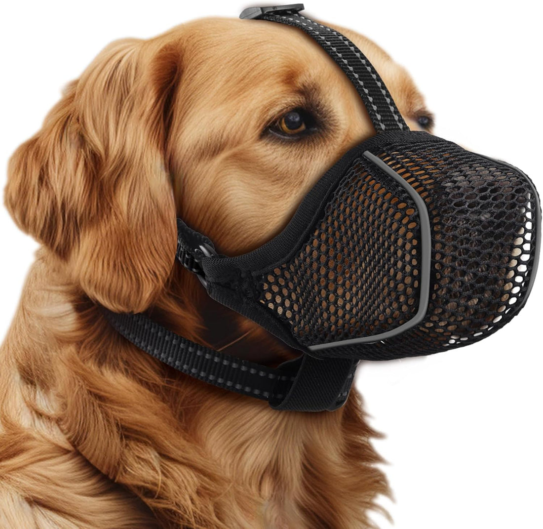 Dog Muzzle,Mesh Soft Muzzle for Small Medium Large Sized Dogs