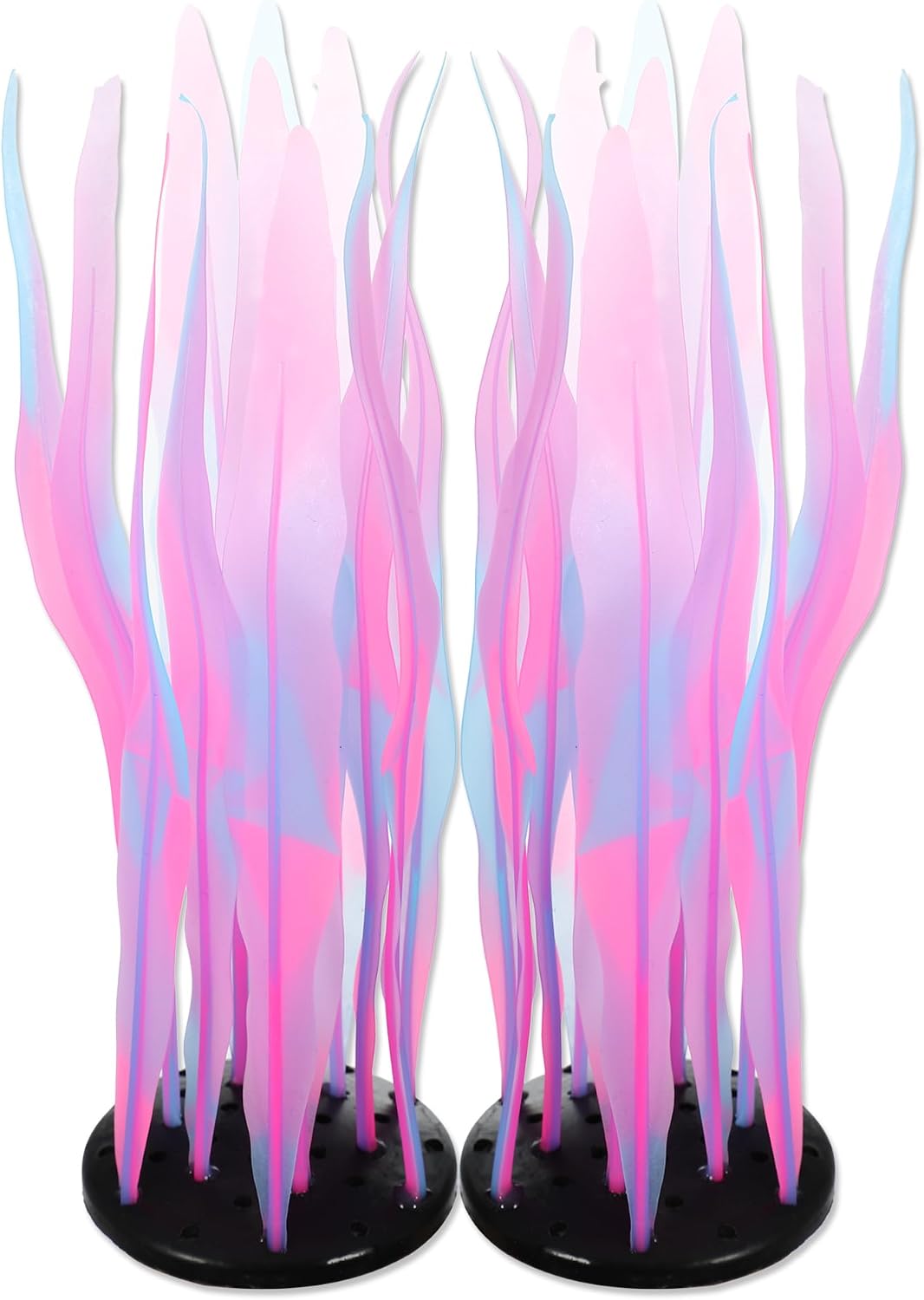 Aquarium Glowing Kelp Plant, Soft Silicone Glowing Decorations Pink