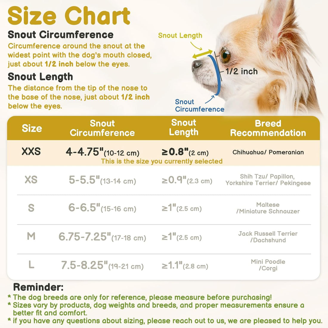 Mayerzon Mesh Muzzle for Short Snout and Small Medium Dogs Anti-Biting