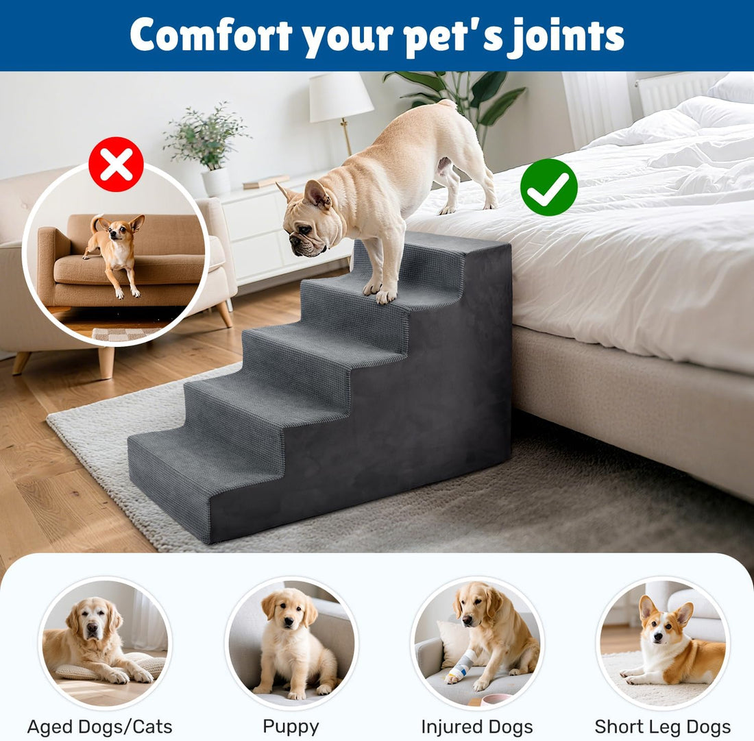 Dog Steps for High Bed, 23" H Dog Stairs for Small Dogs