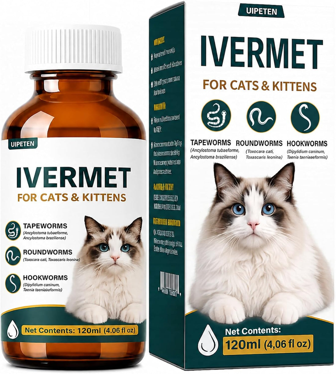Cat Dewormer Broad Spectrum Dewormer for Cats & Kittens for Tapeworms