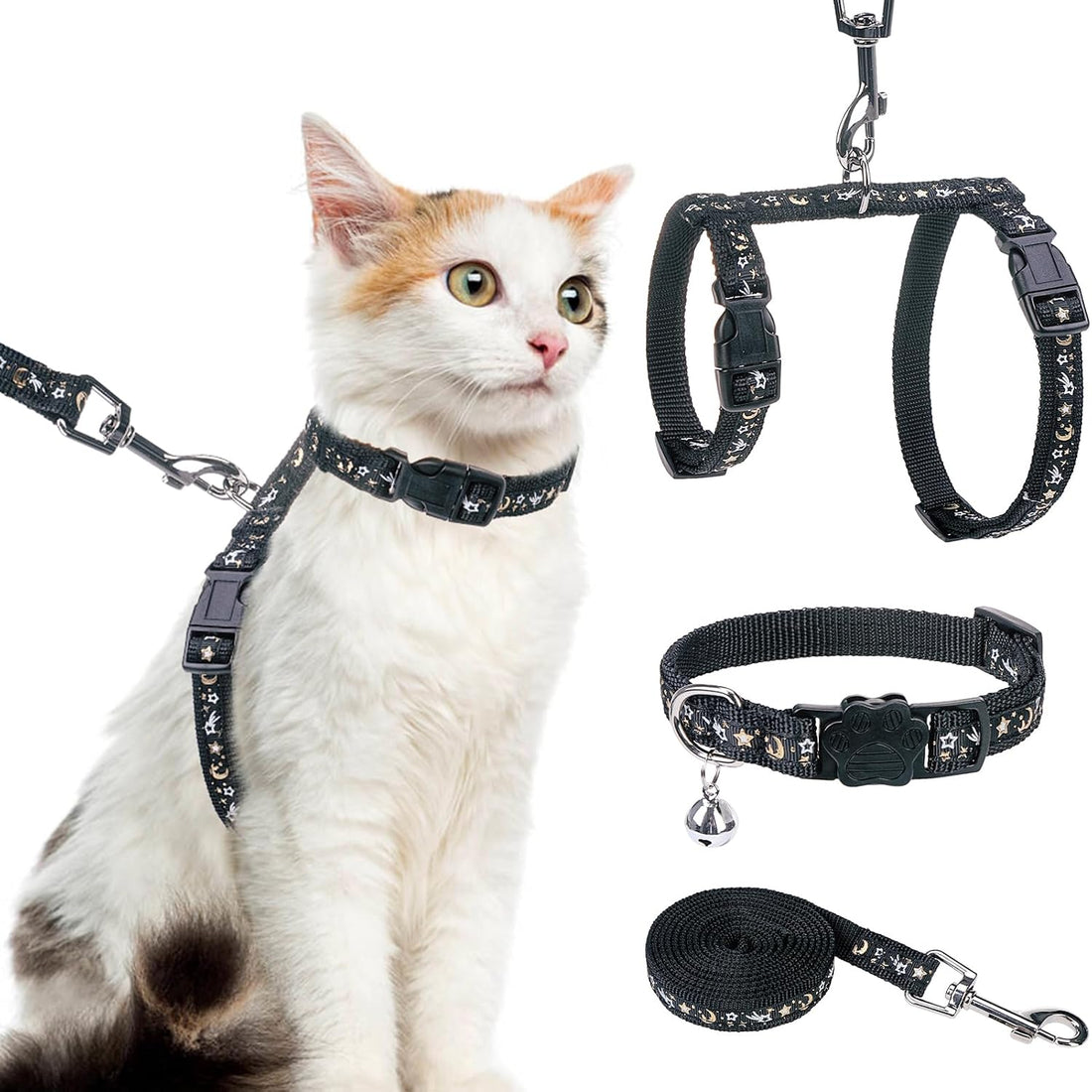PAWCHIE Cat Harness with Leash and Collar Set