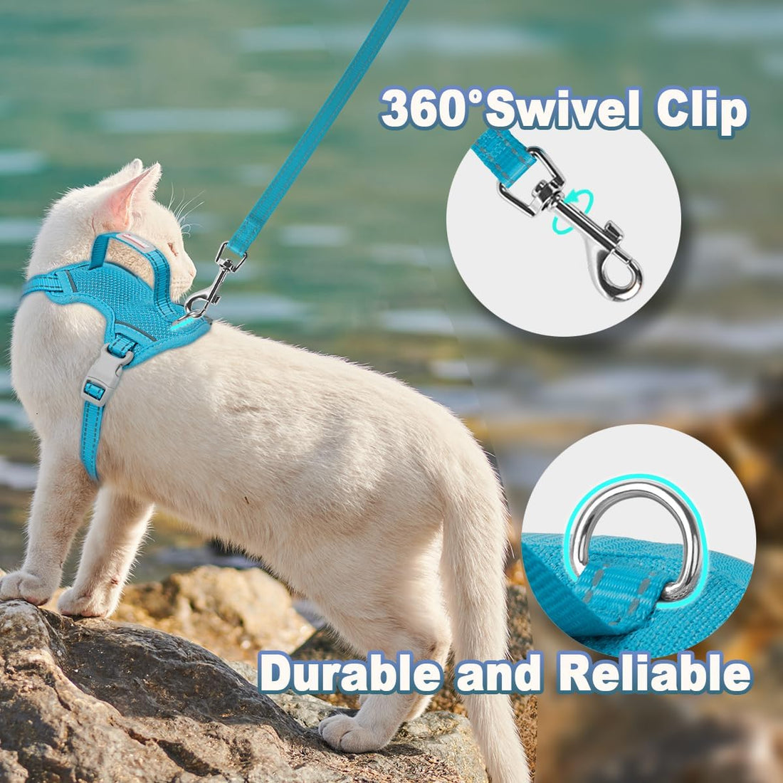 Cat Harness and Leash Set Escape Proof for Kitten Walking