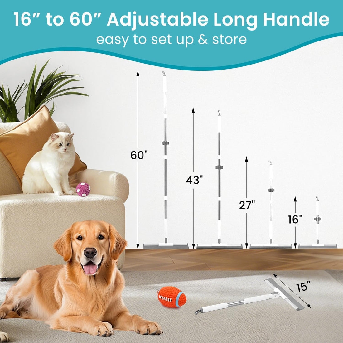 Carpet Rake for Pet Hair Removal Tool