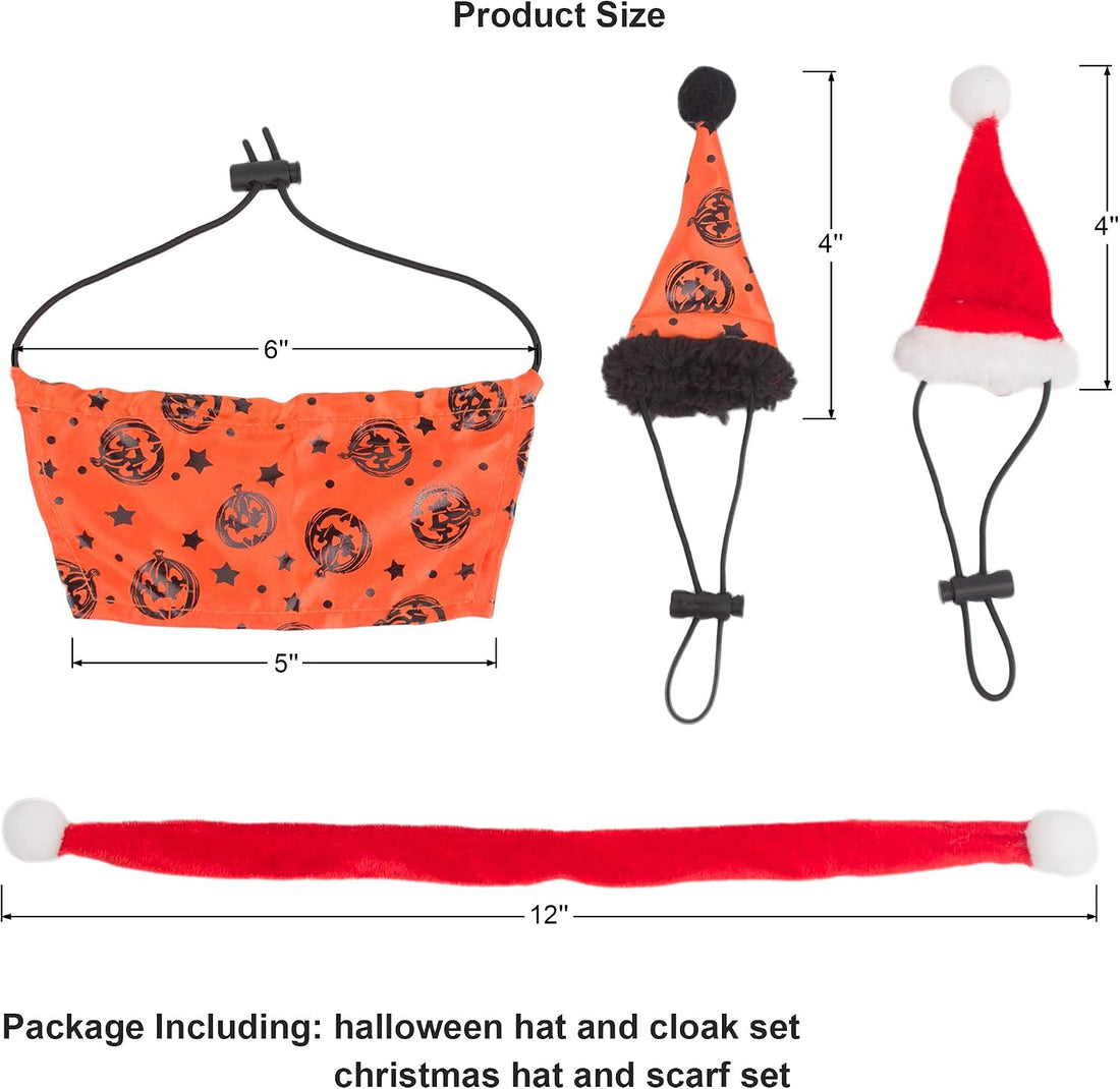 ADOGGYGO Halloween Christmas Bearded Dragon Costume Clothes, 2 Set