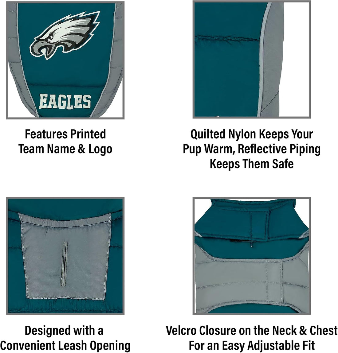 Pets First Pets NFL Licensed Dog & Cat Vest Pet Puffer Down Coat