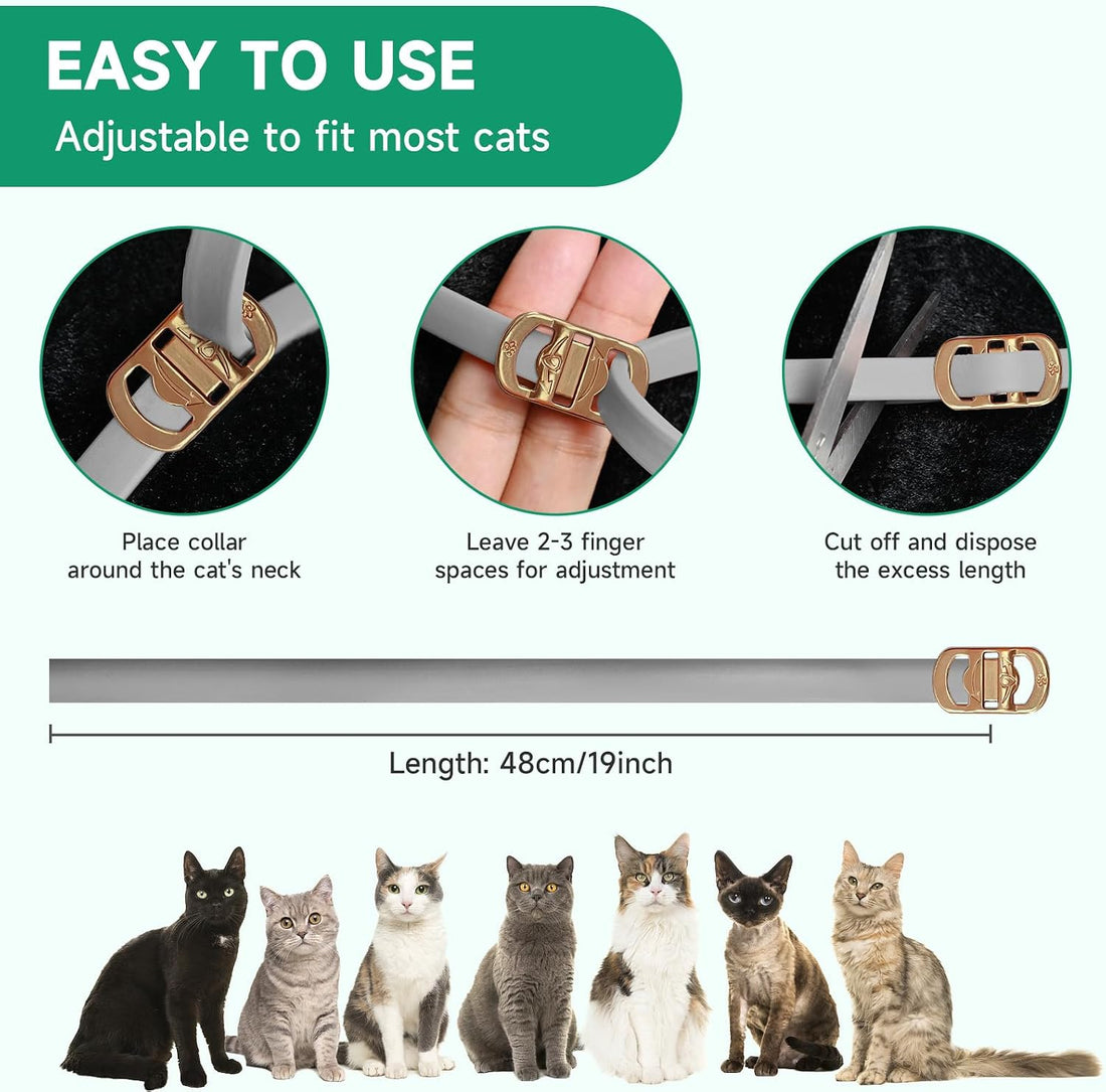 4 Pack Flea Collar for Cats, 32 Months Flea and Tick Prevention