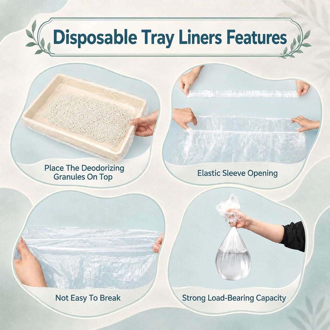 100 Pcs Large Disposable Bird Cage Liners Bulk 34'' x 22''