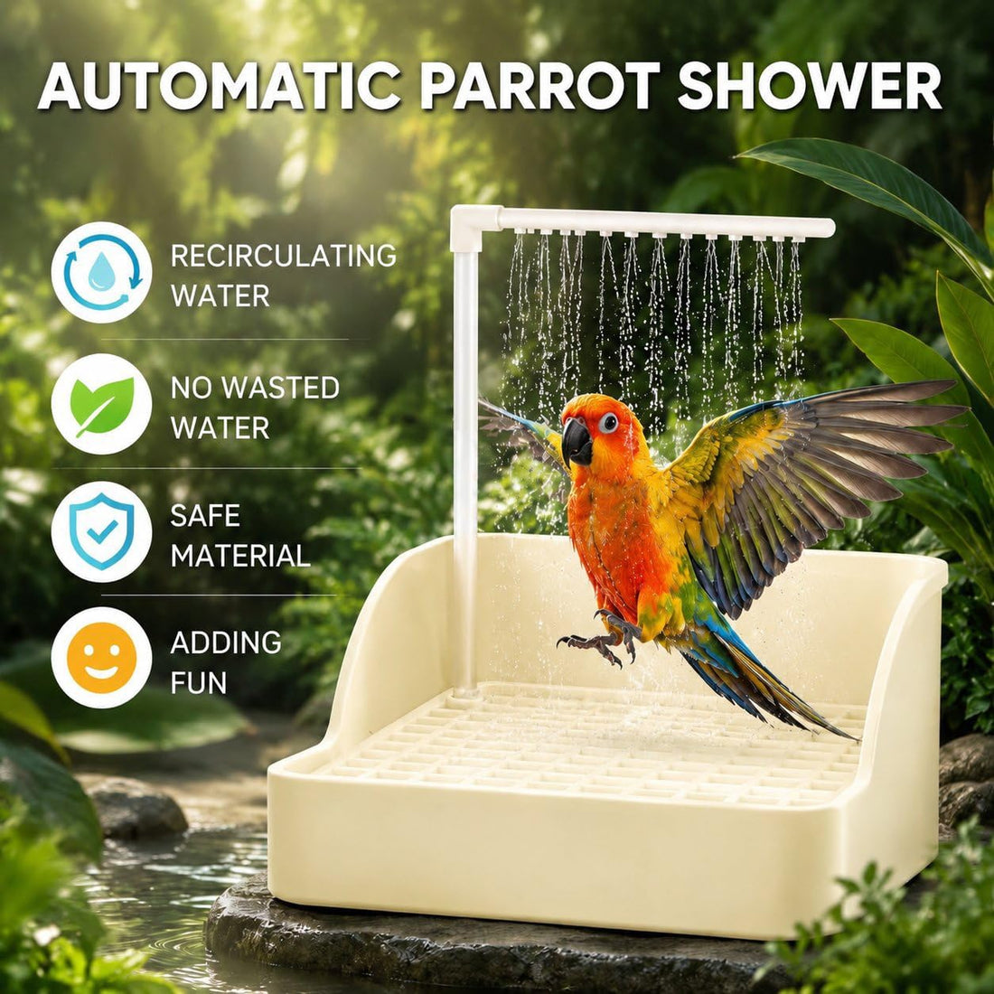 Pacify Automatic Bird Bath Large Bird Shower