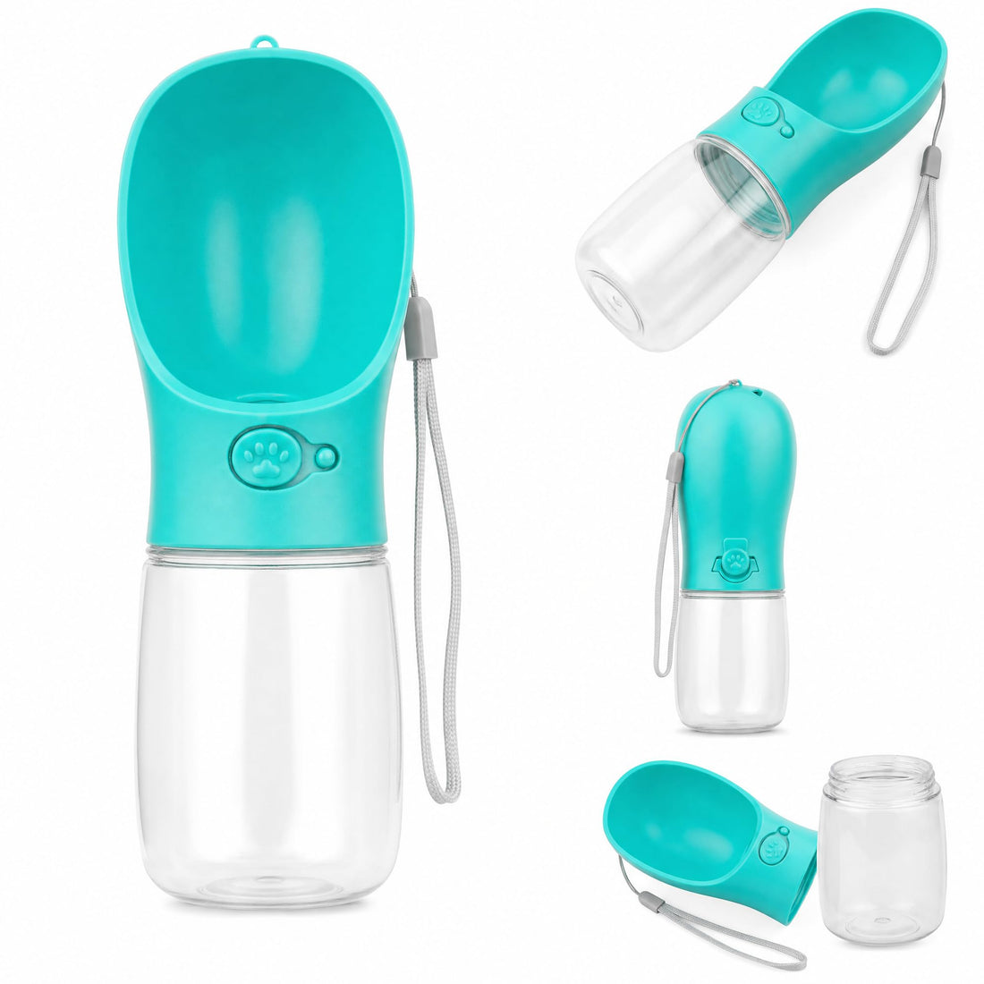 Portable Pet Water Bottle with Drinking Bowl, 12 oz