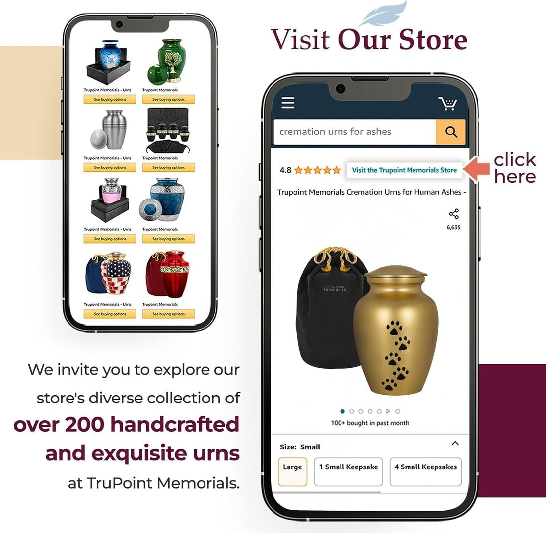 Trupoint Memorials Pet Urn for Dogs and Cats Ashes