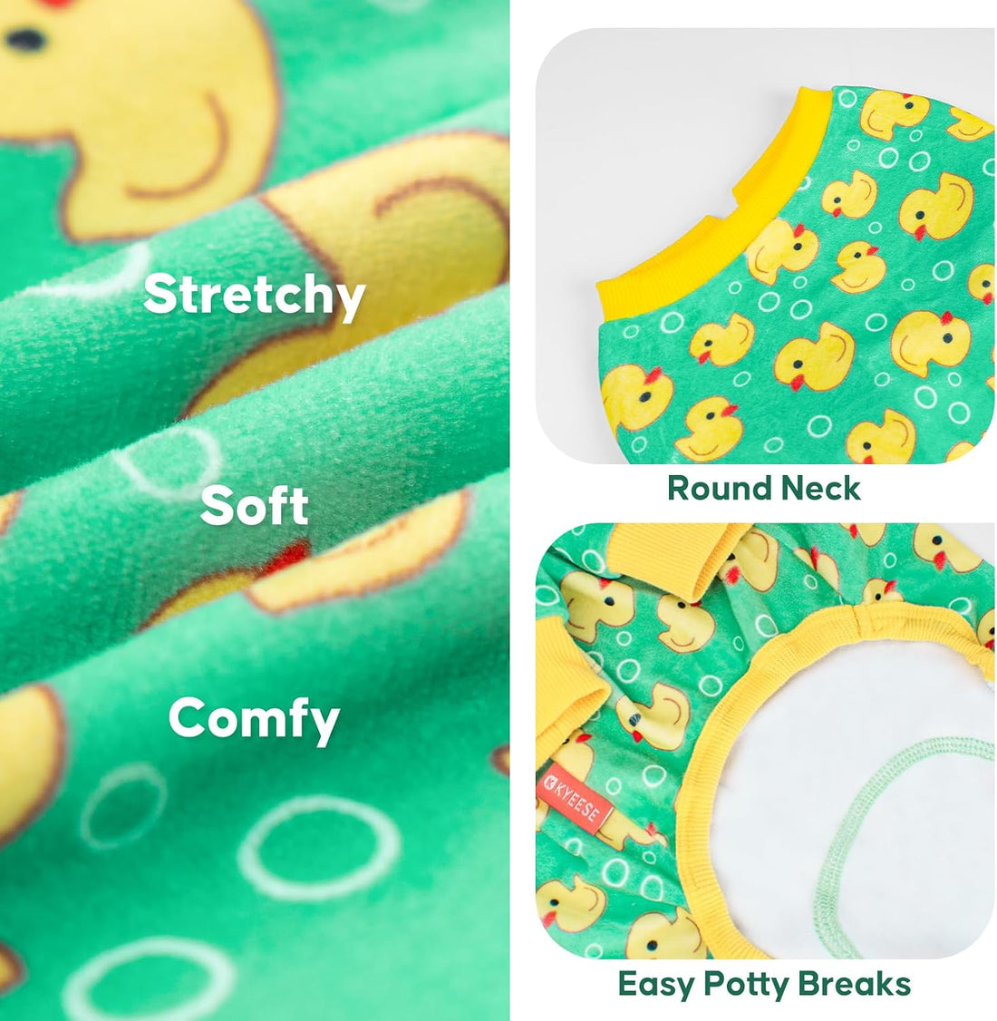 KYEESE Velvet Dog Pajamas for Medium Large Dogs Soft Onesie