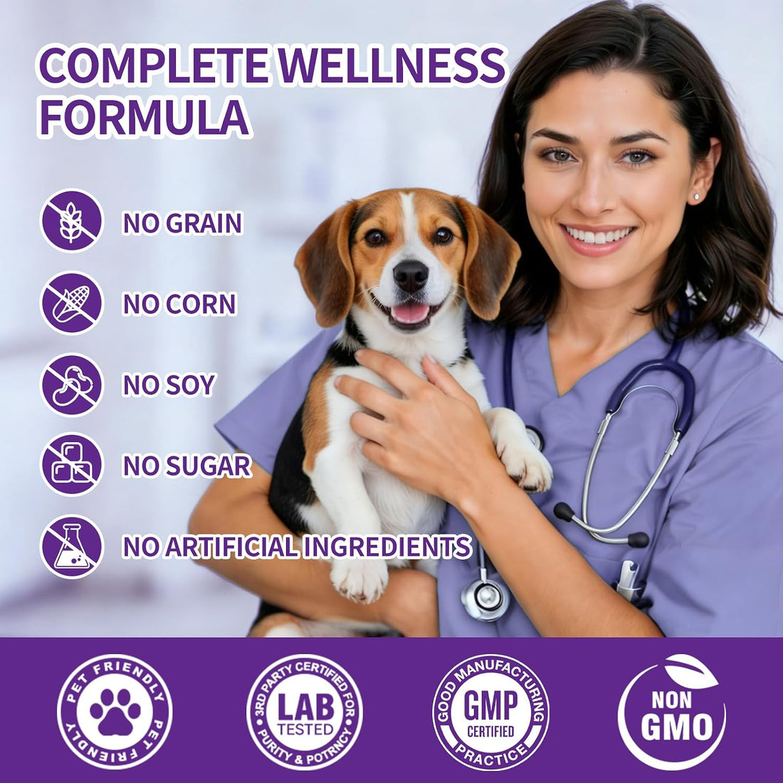 40 in 1 Dog Vitamins and Supplements 200Ct Dog Multivitamin Chewable