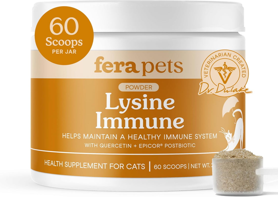 Fera Pets Lysine for Cats - Immune Support Powder Food Topper