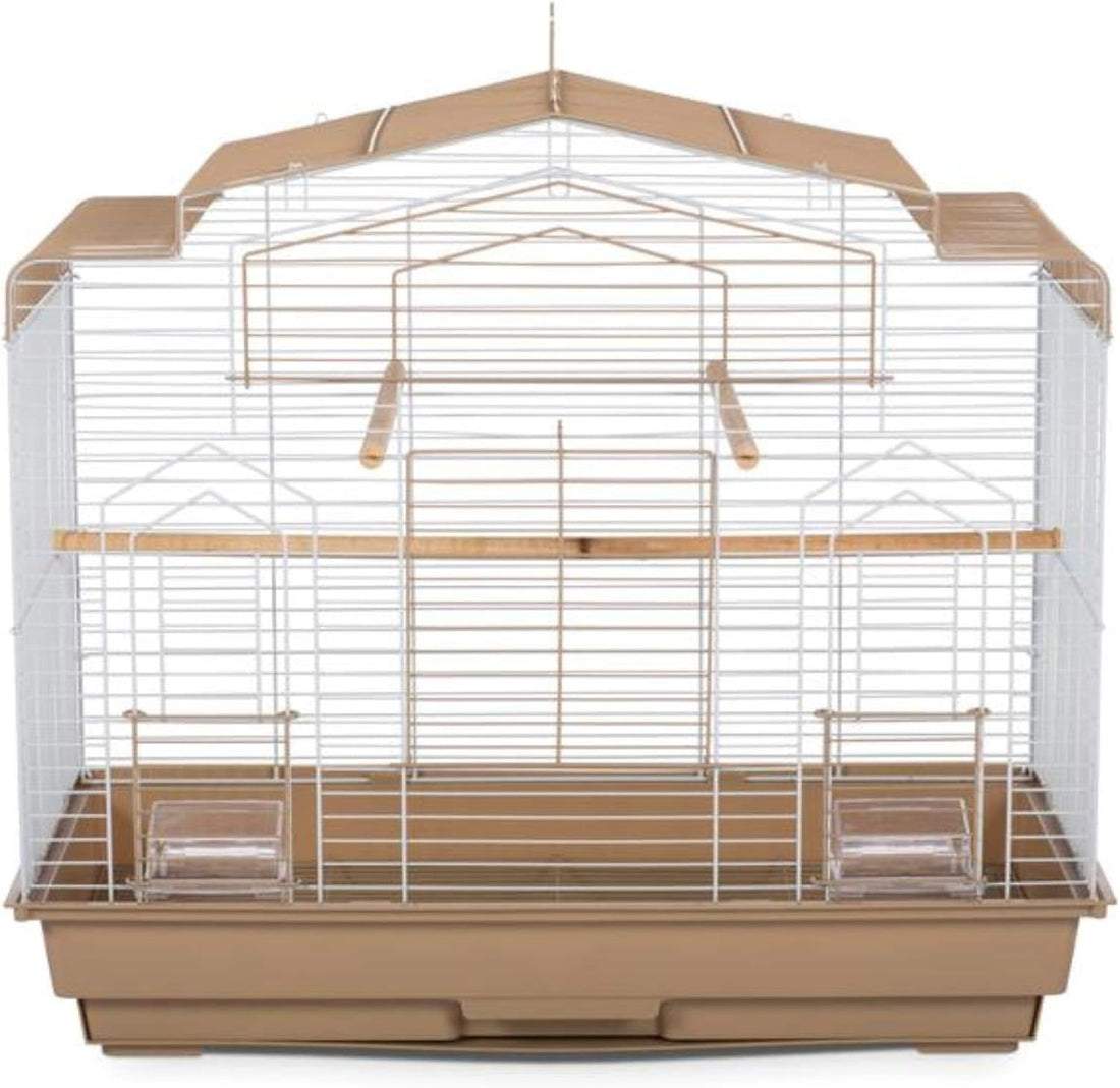Prevue Pet Products Barn Style Bird Cage - Brown & White
