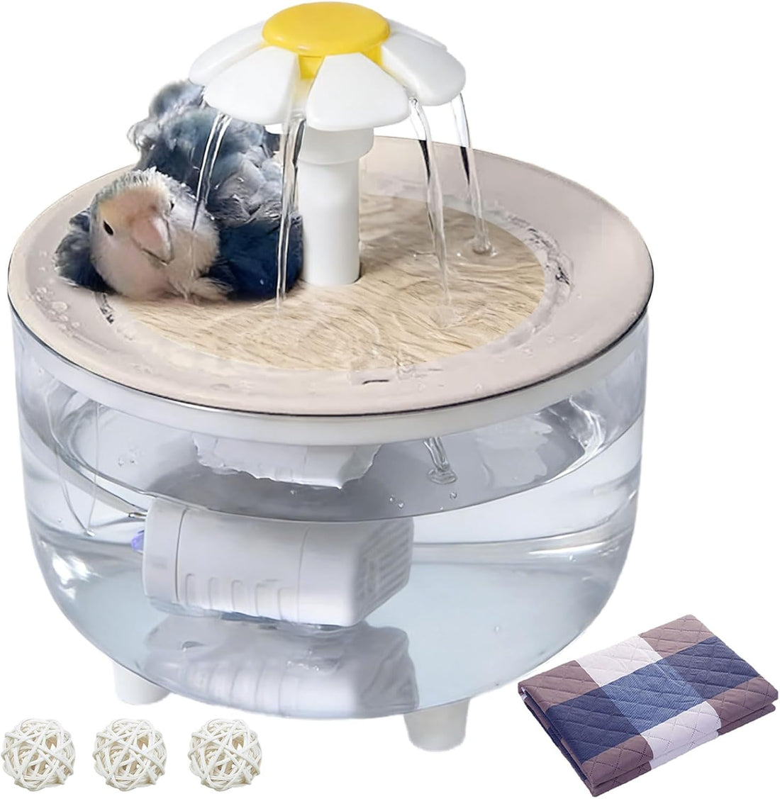 kathson Automatic Bird Bath Shower Fountain for Parrot Bathing