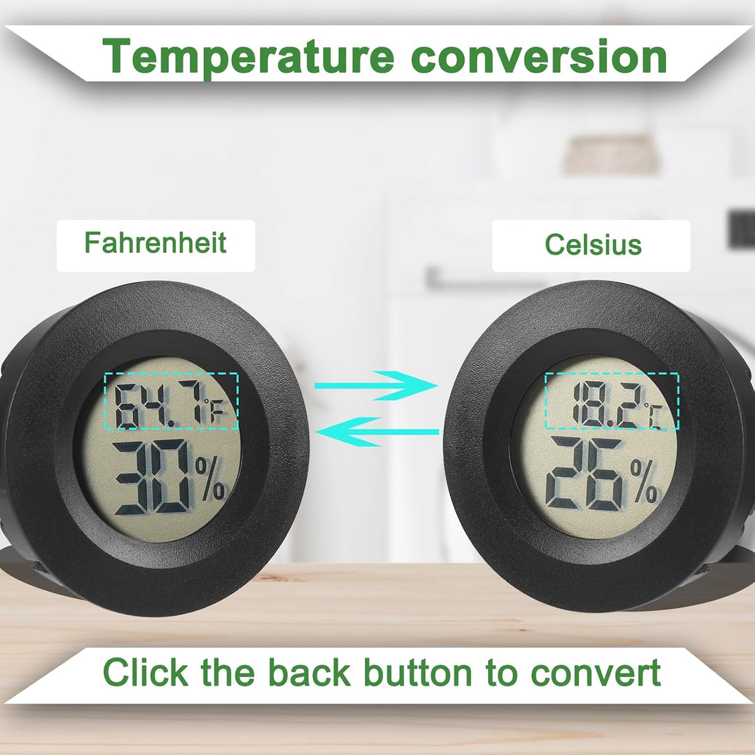 Reptile Thermometer and Humidity Gauge Digtal Terrarium Thermometer