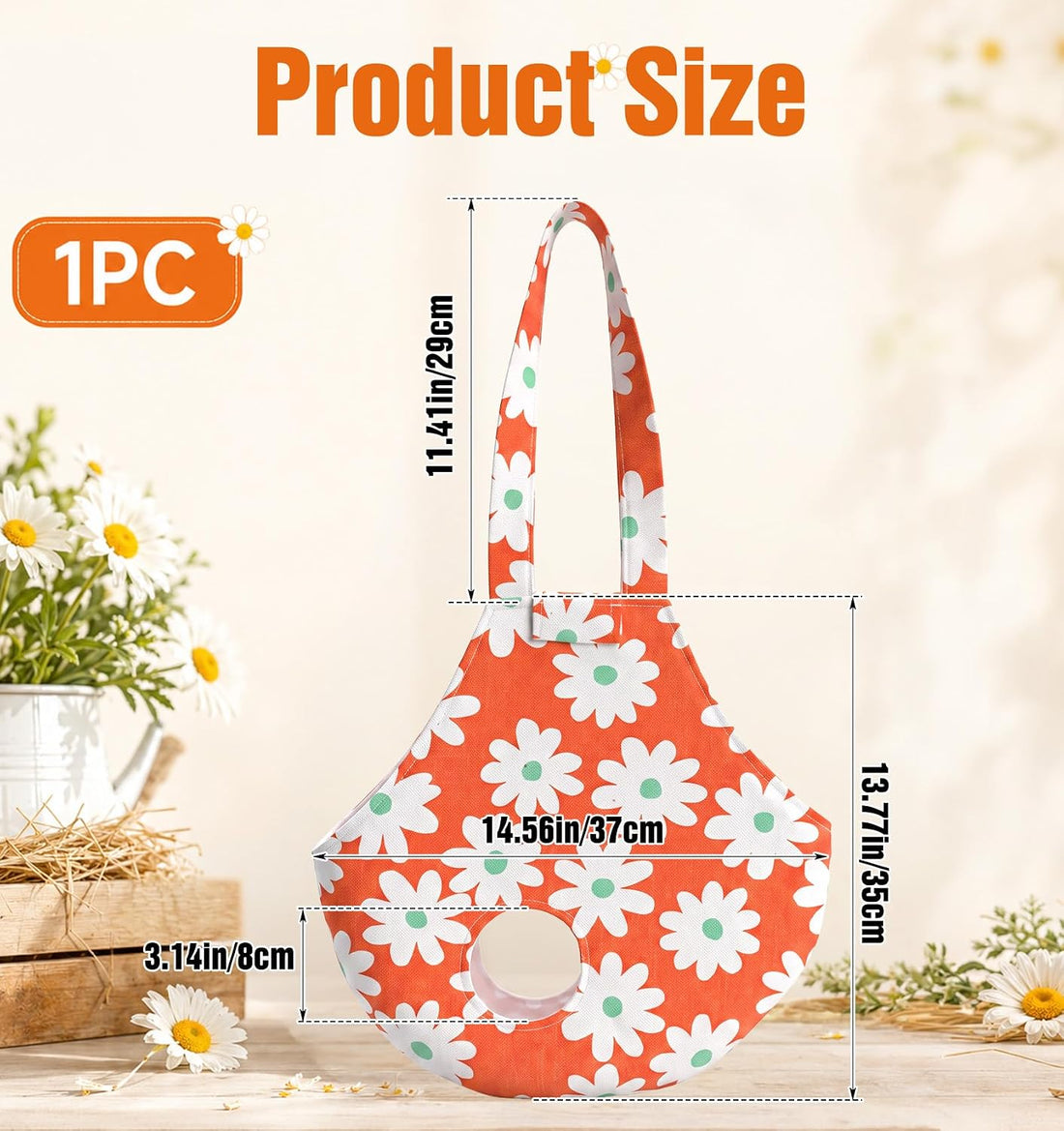 Chicken Purse, Canvas Chicken Carrier Bag (Orange)