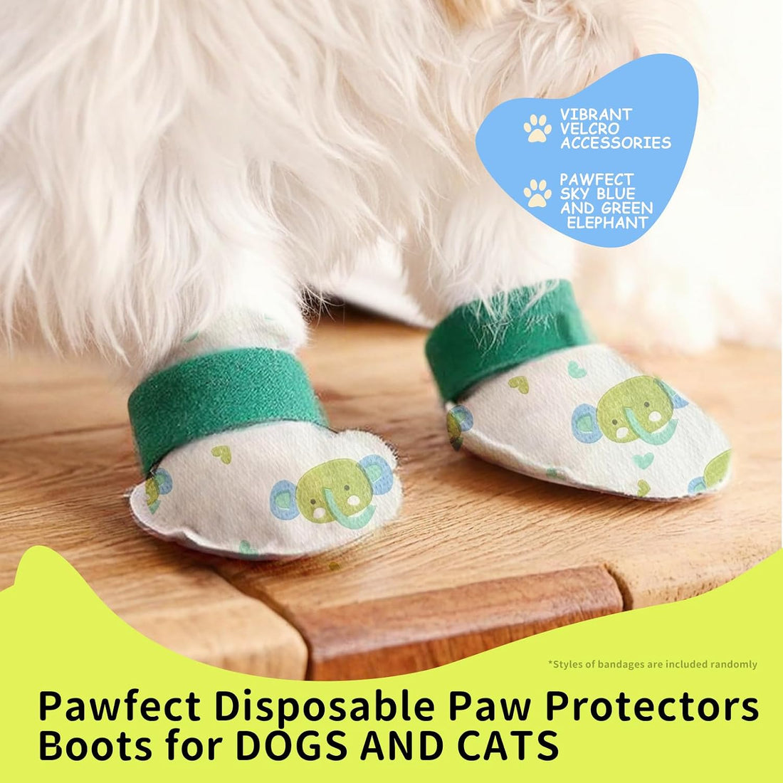 Disposable Dog Booties Waterproof, Paw Protectors, 20 Pcs, Large