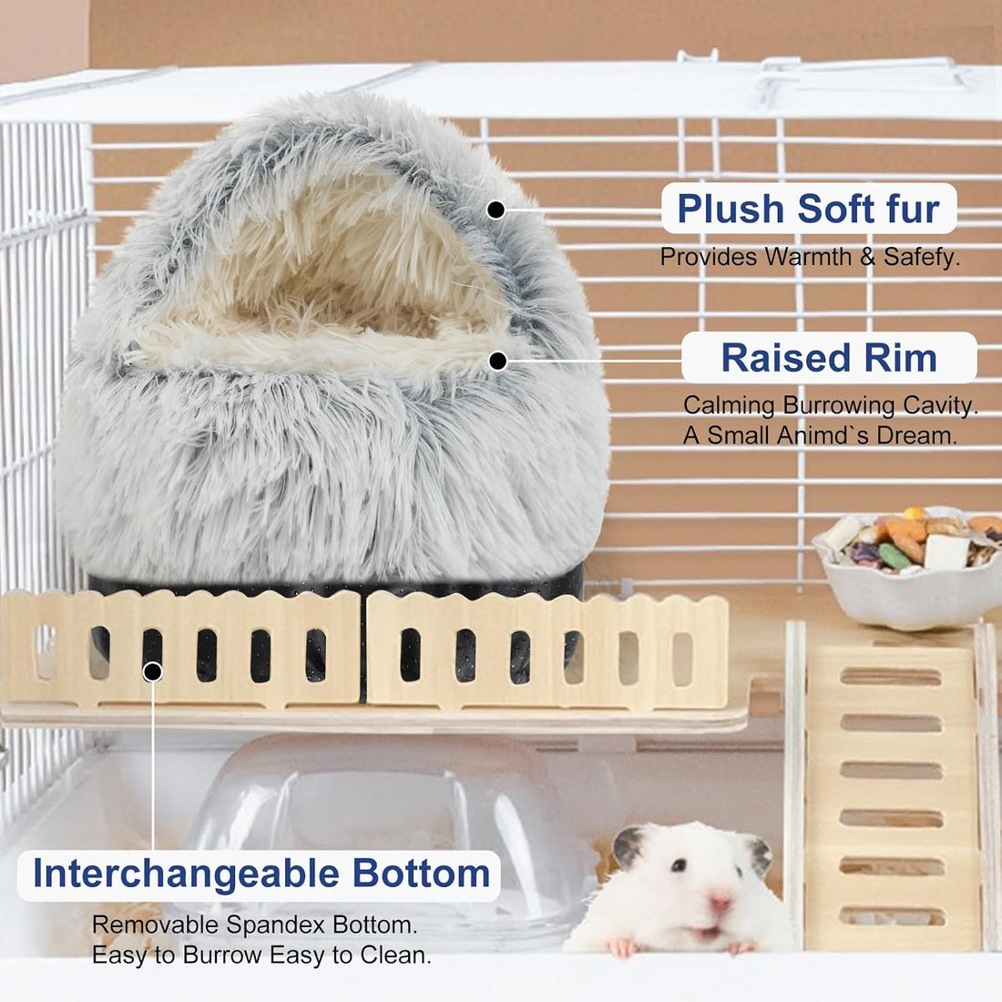 Guinea Pig Hideout, Doughnut Guinea Pig Bed, Hamster Rabbit Bunny Bed