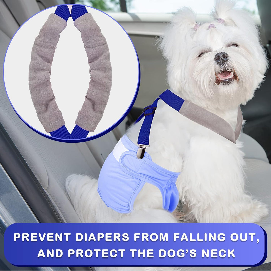 Saintrygo 2 Dog Suspenders Diaper Soft Adjustable