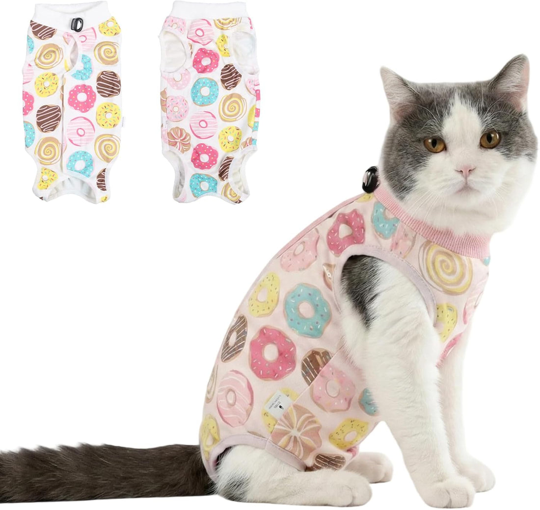 Cat Surgery Recovery Suit, Kitten Onesie for Spay Abdominal Wound
