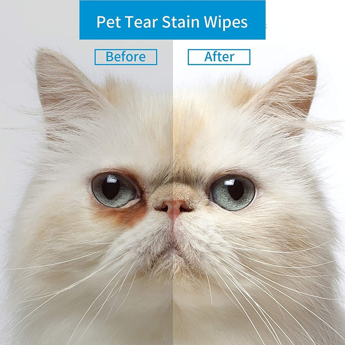 OPULA Dog Eye Wipes Biodegradable, Hypoallergenic Cat Dog Eye Cleaner