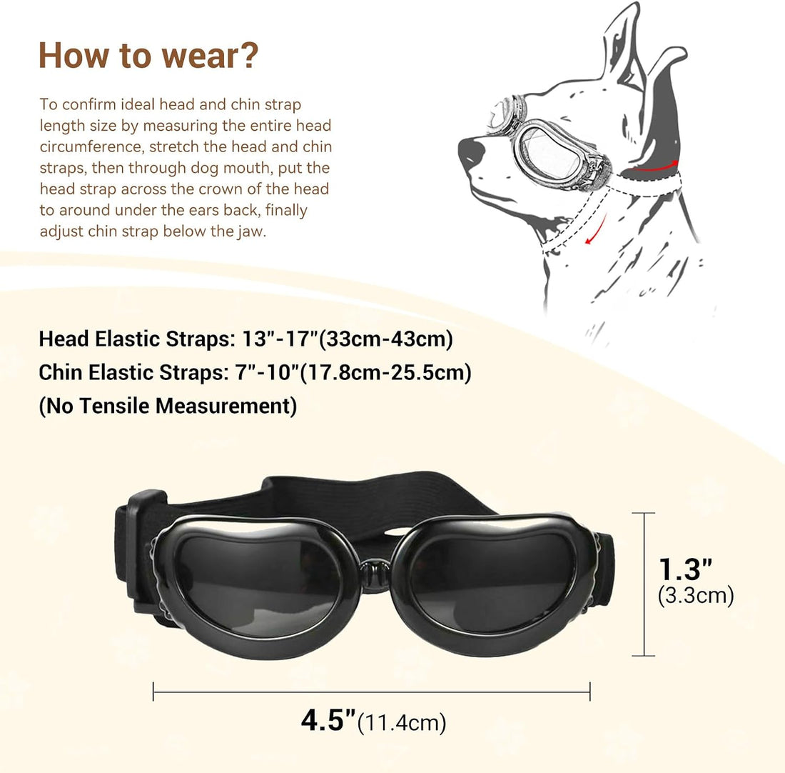 Enjoying Dog Goggles Small Breed, Dog Sunglasses UV Protection
