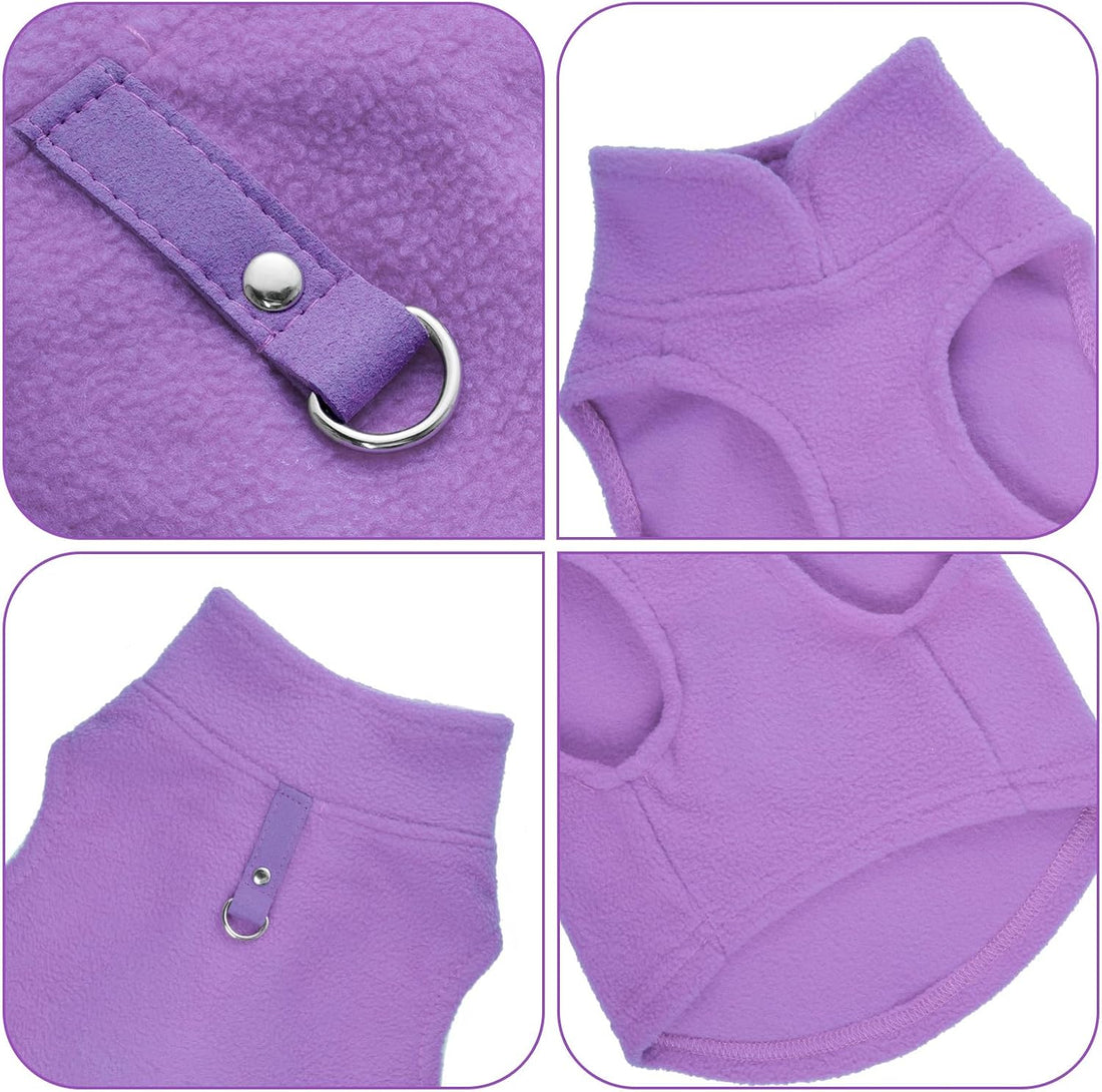 Rbenxia Dog Sweater with Leash Ring Dog Winter Fleece Outfit