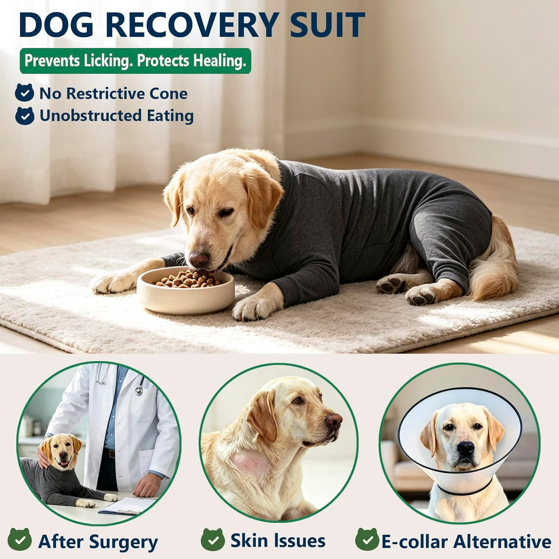 kzrfojy Dog Recovery Suit for Dogs After Surgery Female Male Medium