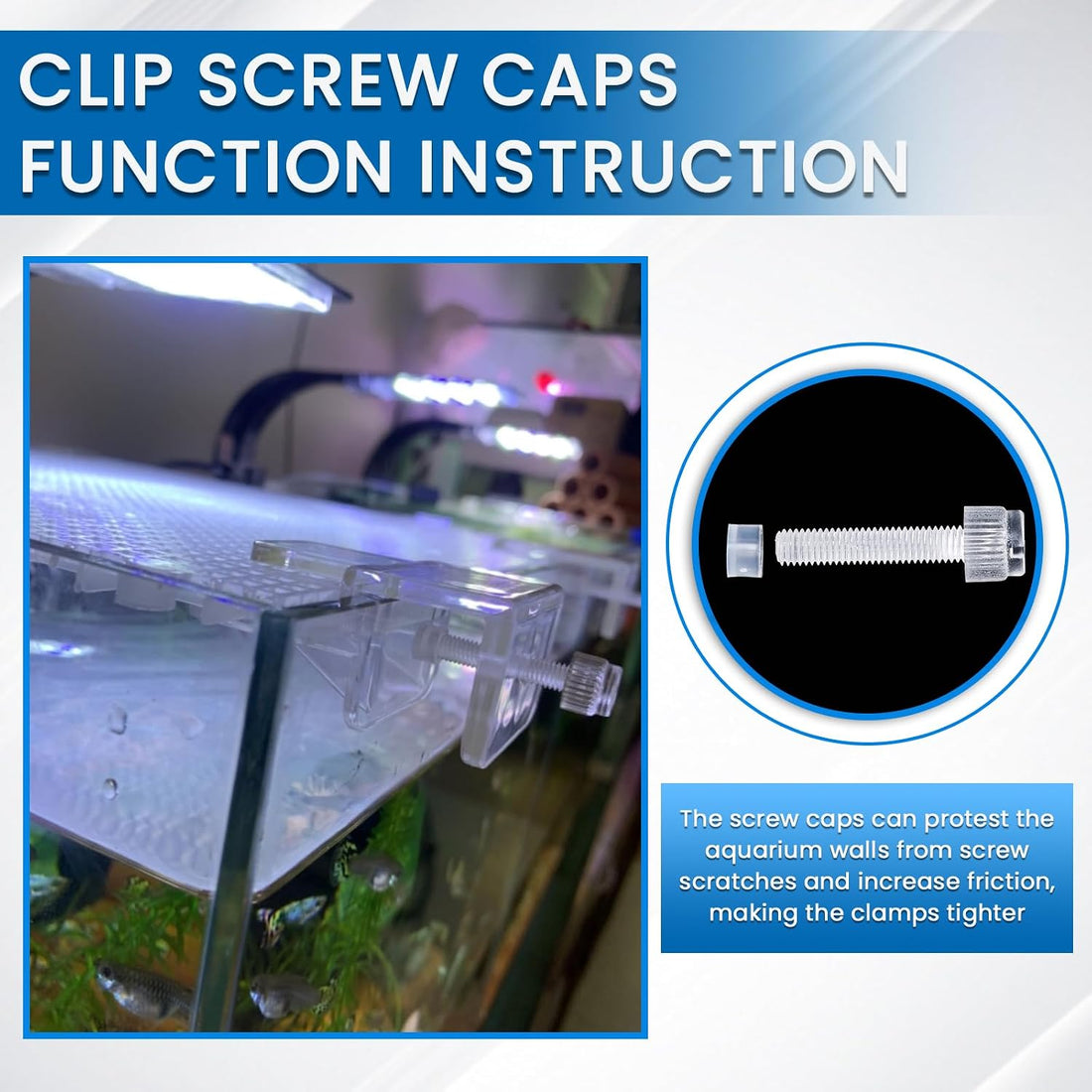 NestBasics Aquarium lid Clips Fish Tank top Cover lid Support Holder