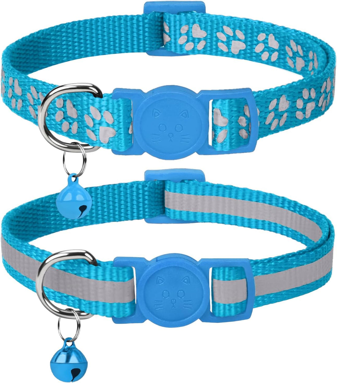 Taglory 2 Pack Reflective Breakaway Cat Collar with Bell