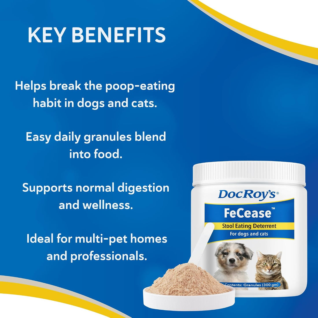 Doc Roy's FeCease Stool Eating Deterrent for Dogs, 300 gm