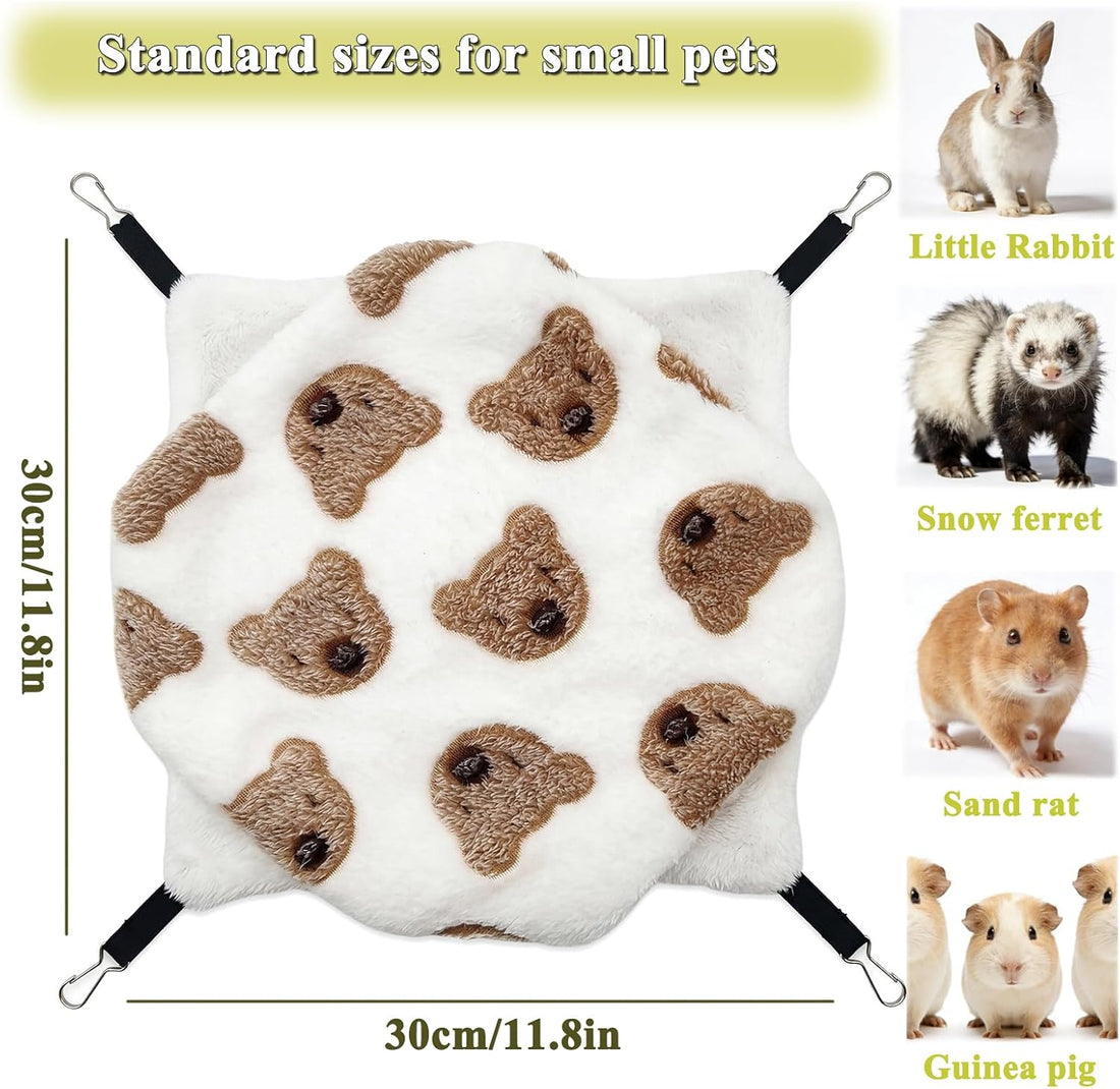2 Pack Guinea Pig Hammock, Rat Hammock, Double Layer Bed