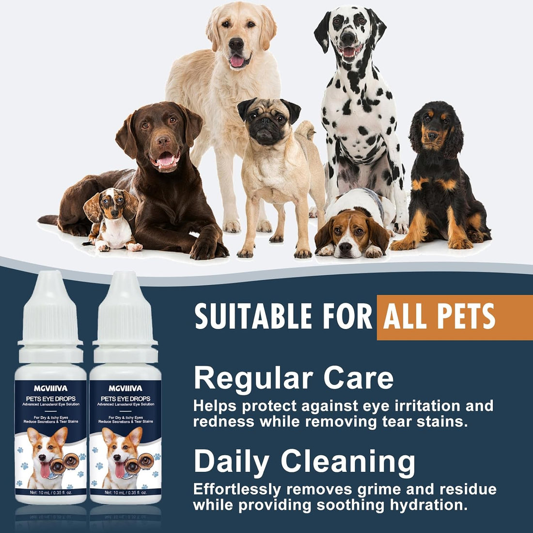 Cataract Drops for Dogs, Dog Eye Drops for Relieving Itching