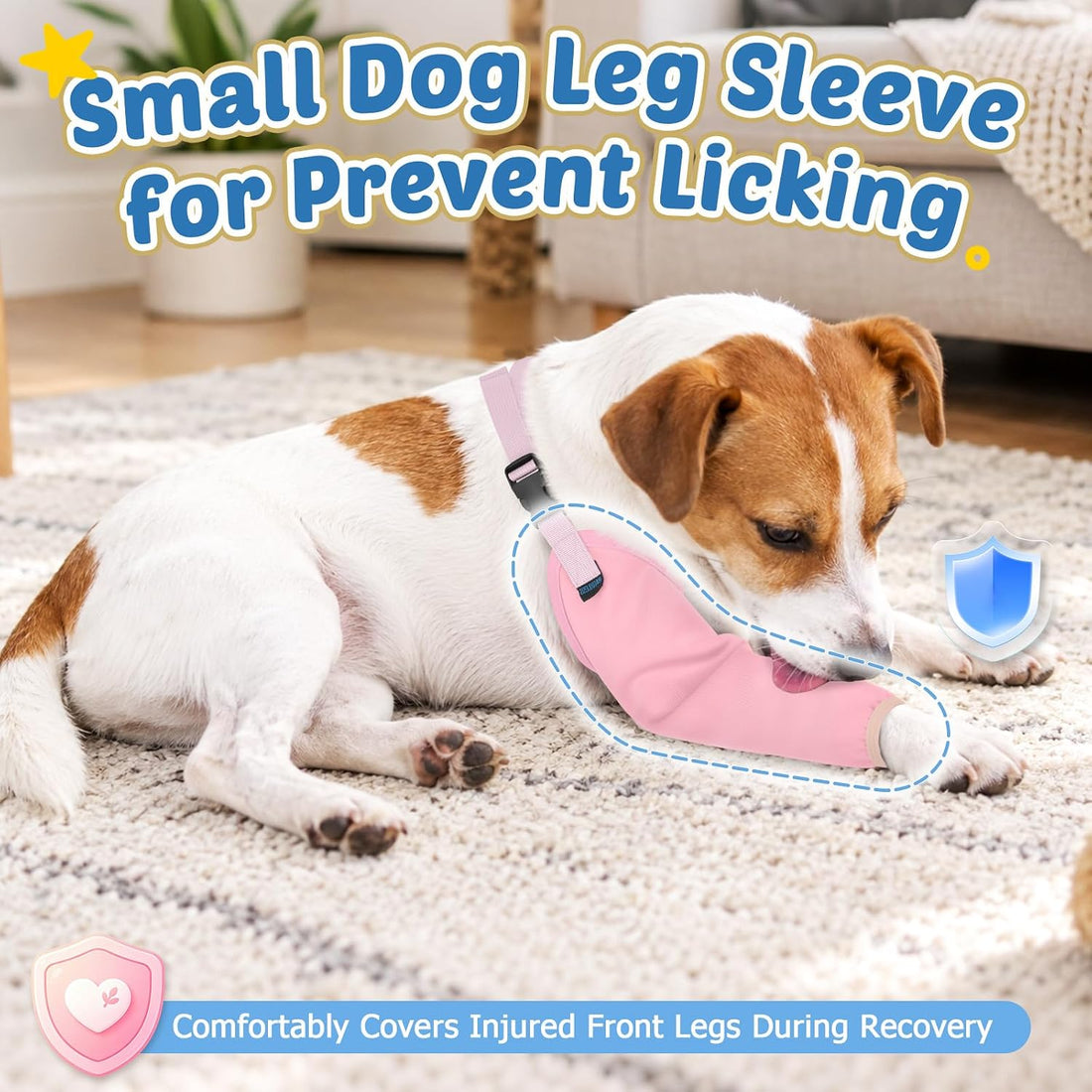BARKLESS Small Dog Front Leg Sleeve for Wound