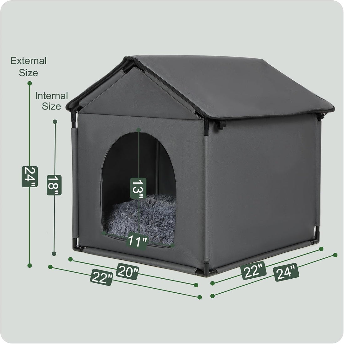 Large Cat & Small Dog House Soft Indoor for Ragdolls