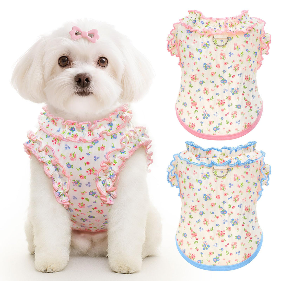2 Pack Dog Shirt for Small Dogs Breathable Summer Clothes