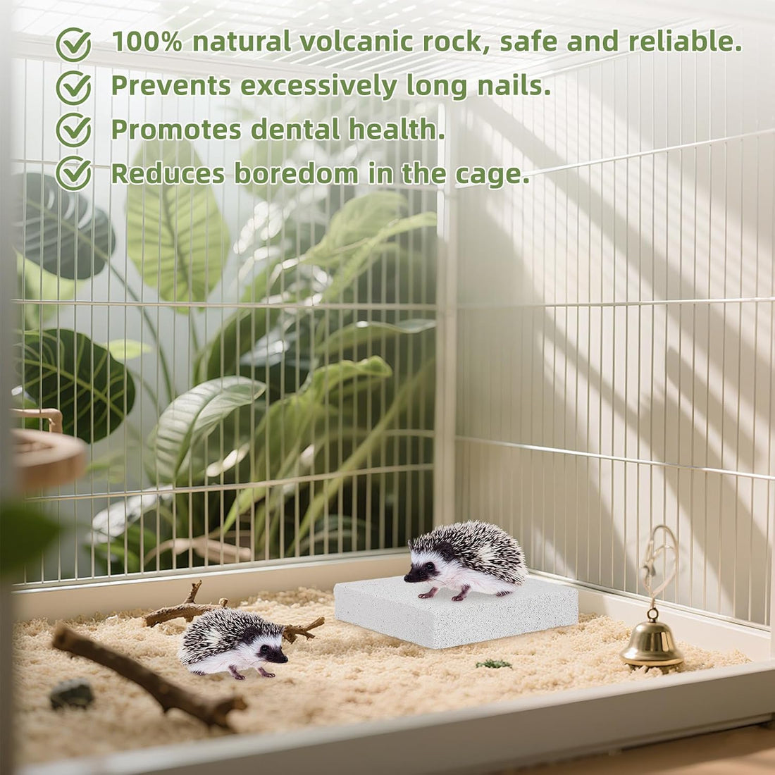 Kisangel Rabbit Lava Grinding Pad Natural Volcanic Stone for Small