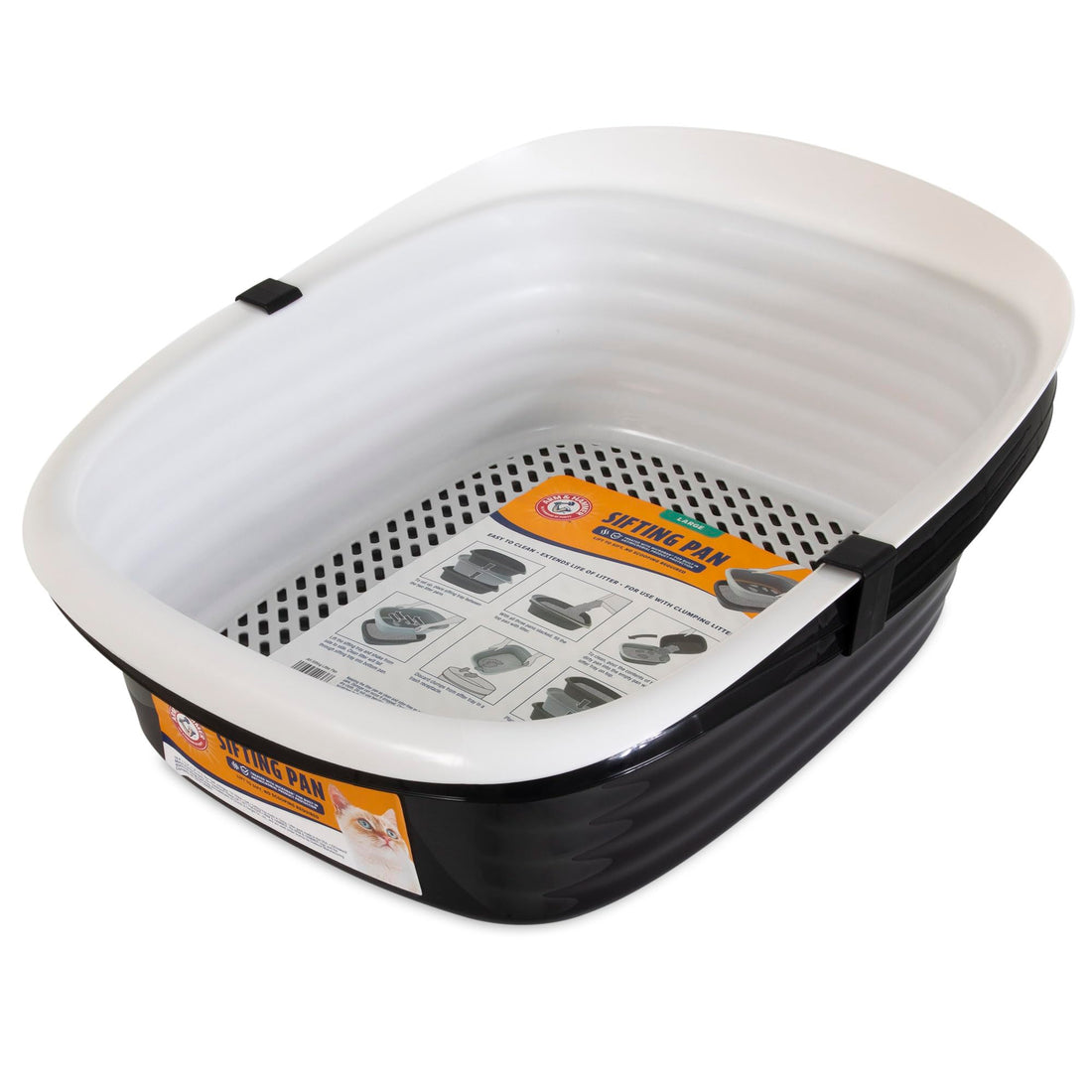 Arm & Hammer Large Sifting Litter Box Scoop Free Cat Litter Tray