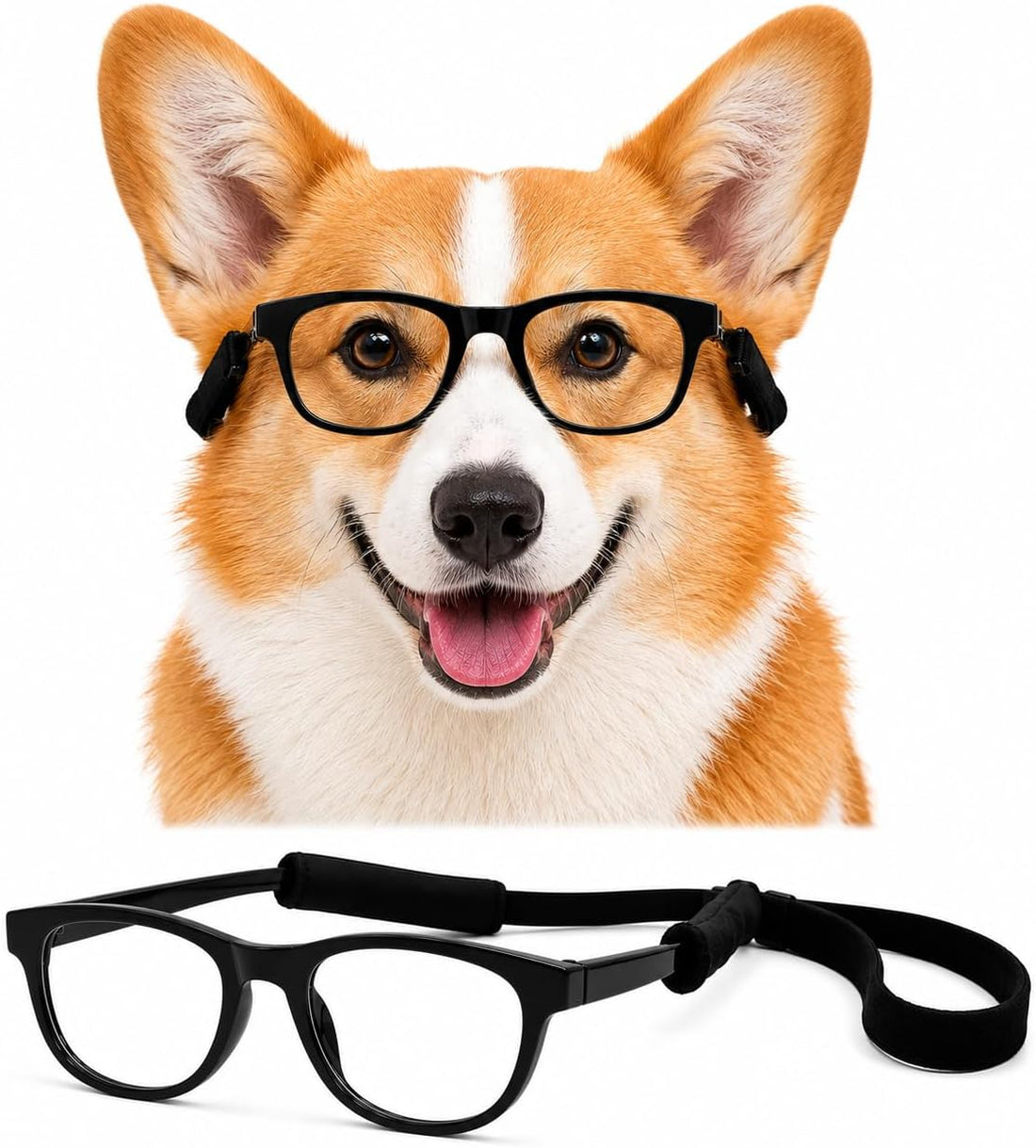 G003 Dog Pet Retro Glasses Hipster Nerd Costume Clear Lens Sunglasses