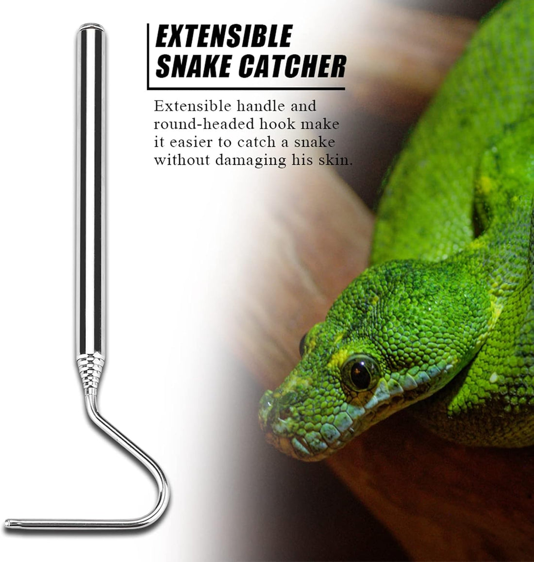 Collapsible Snake Hook Stainless Steel Extensible Snake Catcher