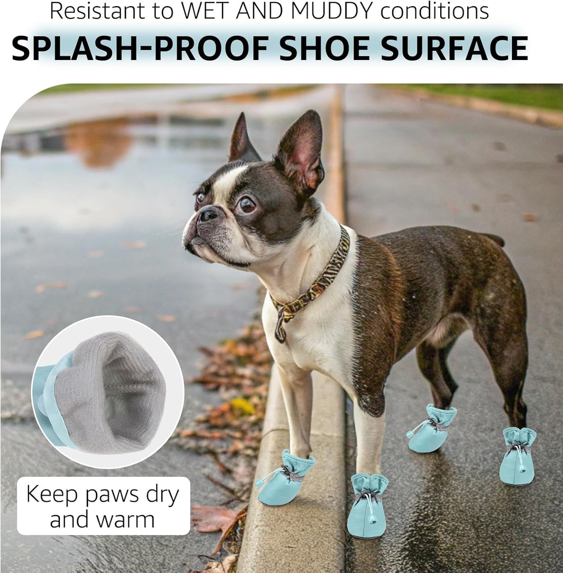 SCENEREAL Dog Shoes for Hot/Cold Pavement