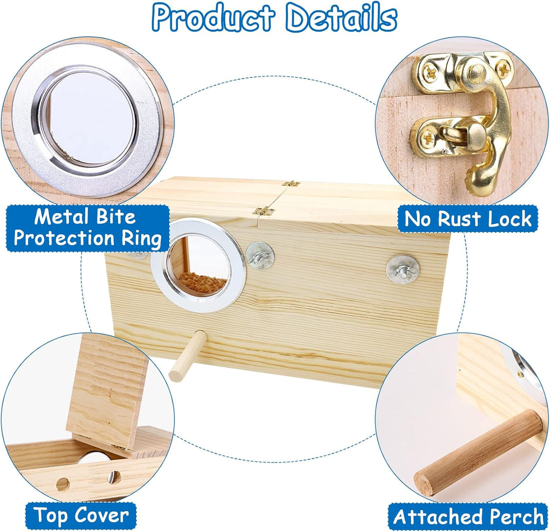 BNOSDM Parakeet Nesting Box Transparent Bird Nest Breeding Box