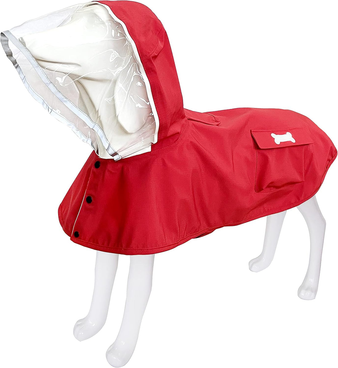 MAMORE Dog Raincoat Waterproof Reflective Adjustable Pet Rain Jacket