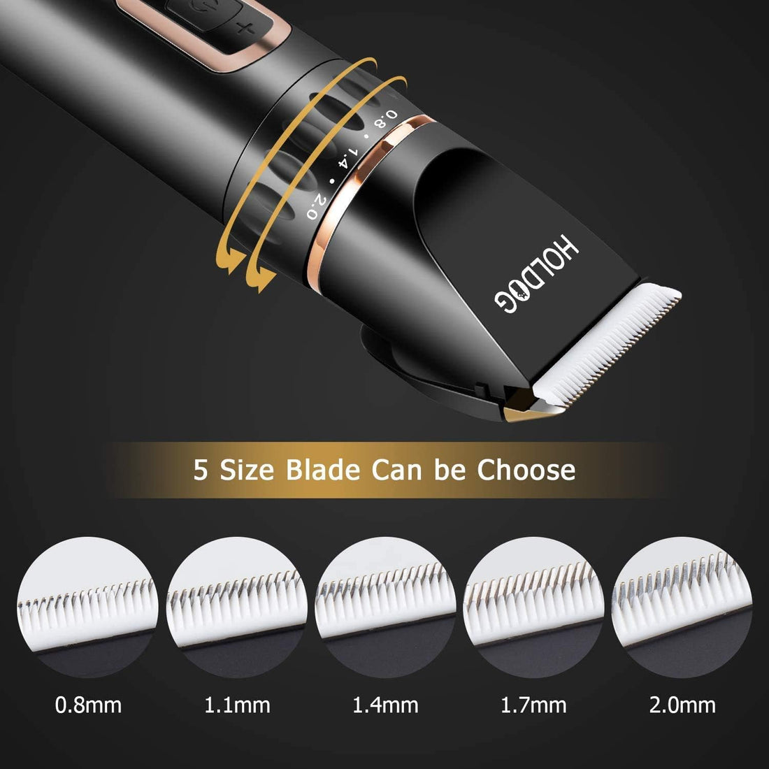 Dog Clippers Professional Heavy Duty Grooming Clipper 3-Speed Low