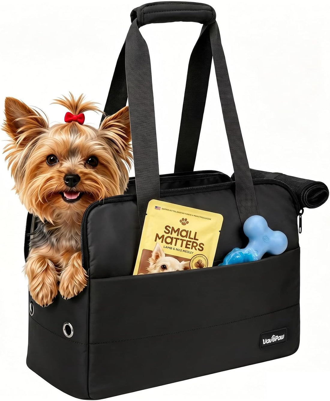 VavoPaw Dog Purse Carrier for Small Dogs,Puppy Travel Tote Bag Up