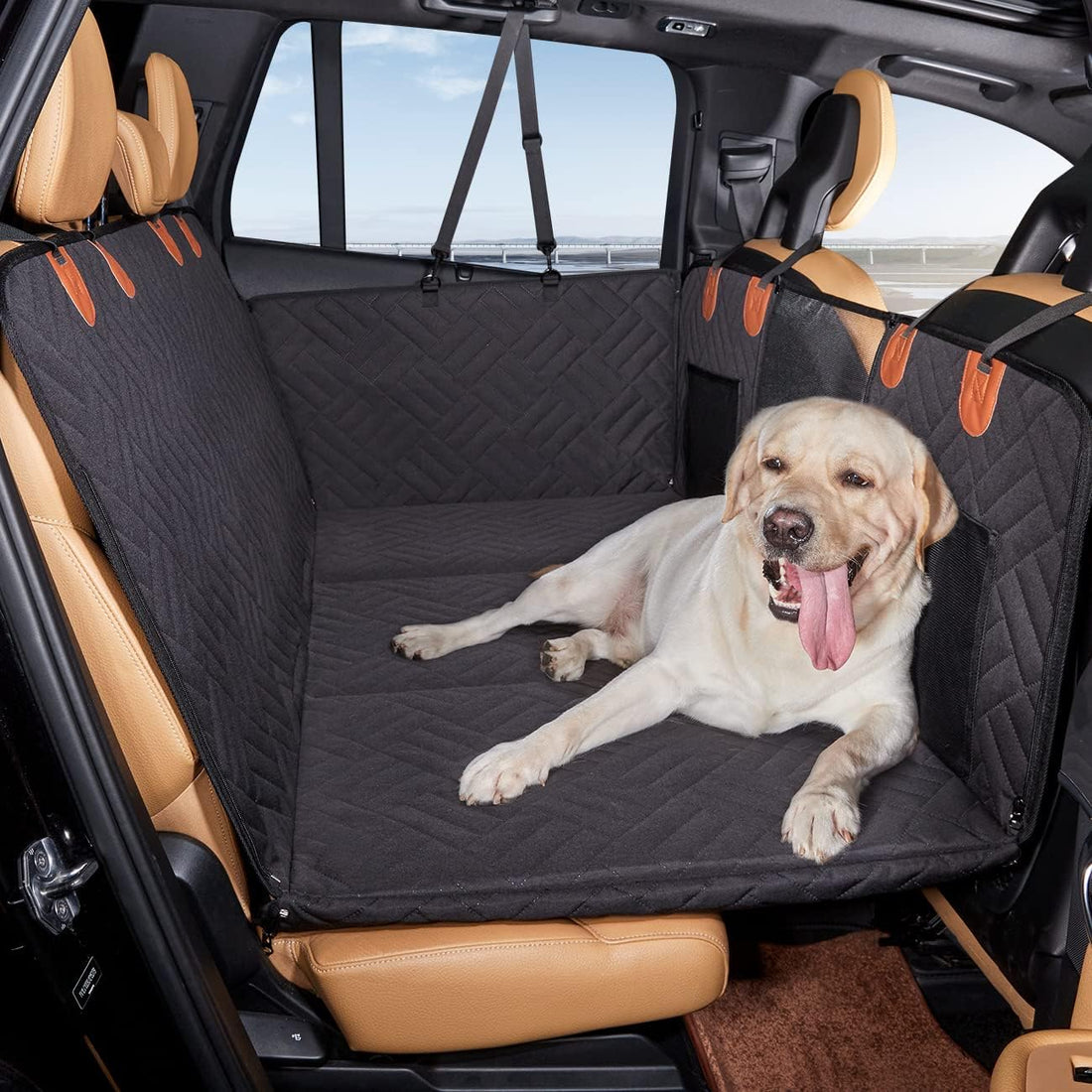 YJGF Back Seat Extender,Dog Seat Cover for Back Seat,Hard Bottom Car