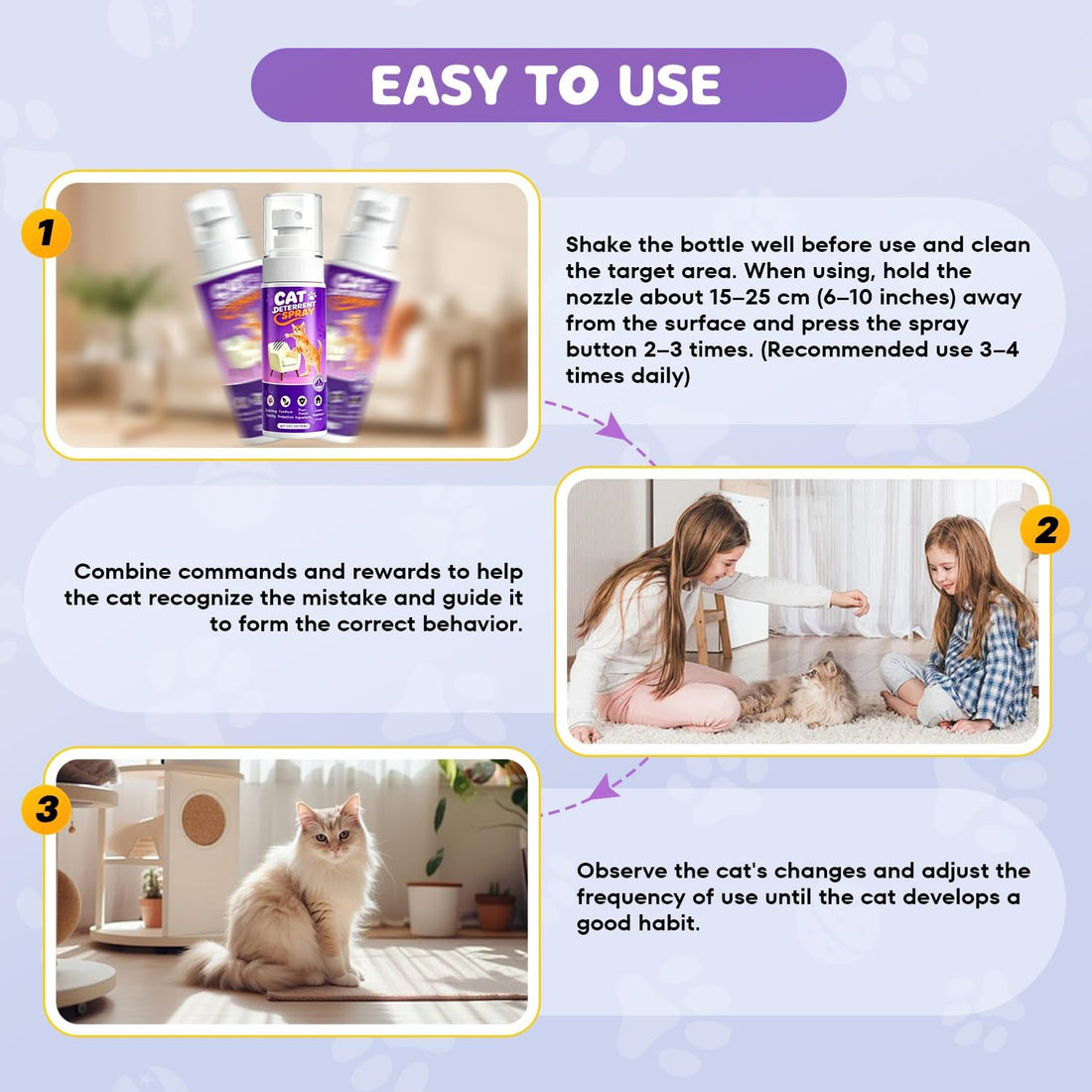 Cat Deterrent Spray 2 Pack Effective Cat Repellent Spray