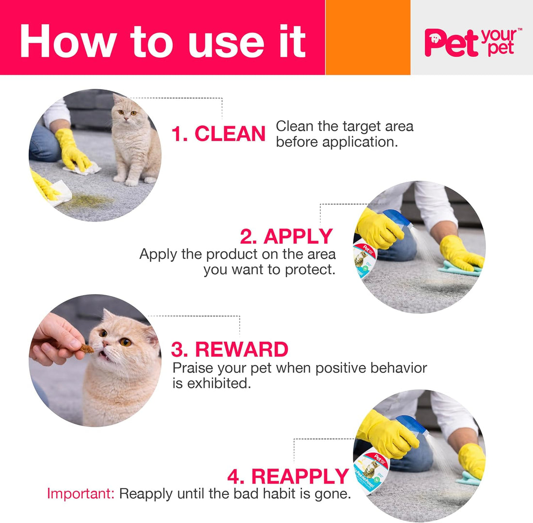 Cat Potty Training Spray No Pee No Poop, 16 Fl Oz